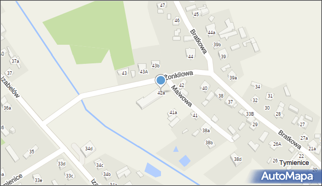 Tymienice, Tymienice, 42a, mapa Tymienice