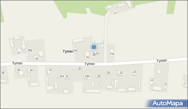 Tymin, Tymin, 28, mapa Tymin