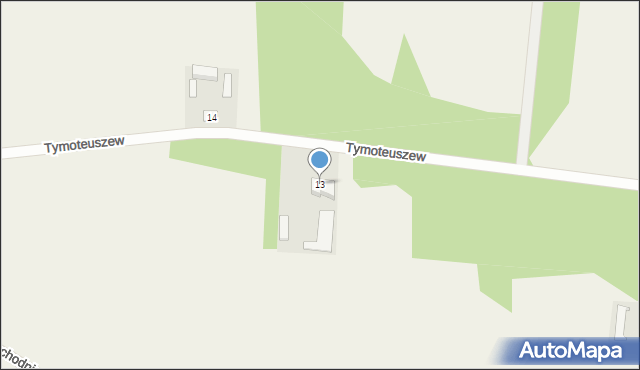Tymoteuszew, Tymoteuszew, 13, mapa Tymoteuszew