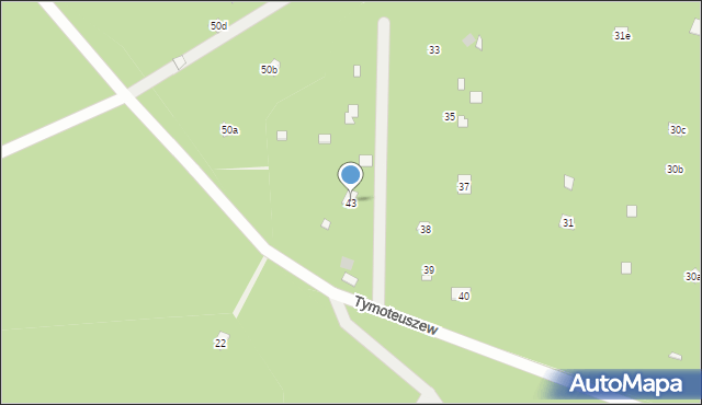 Tymoteuszew, Tymoteuszew, 43, mapa Tymoteuszew