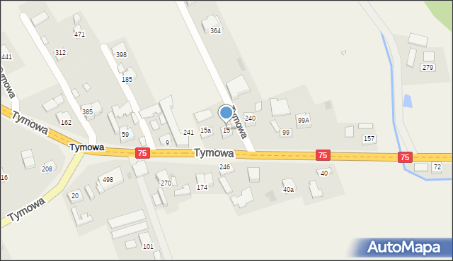 Tymowa, Tymowa, 15, mapa Tymowa