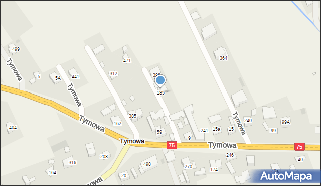 Tymowa, Tymowa, 185, mapa Tymowa