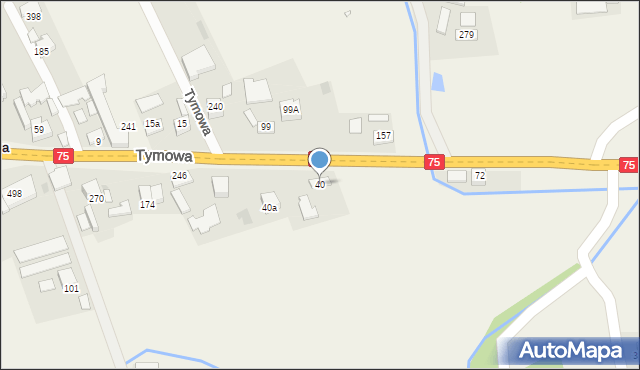 Tymowa, Tymowa, 40, mapa Tymowa