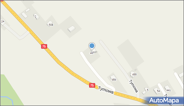 Tymowa, Tymowa, 447, mapa Tymowa