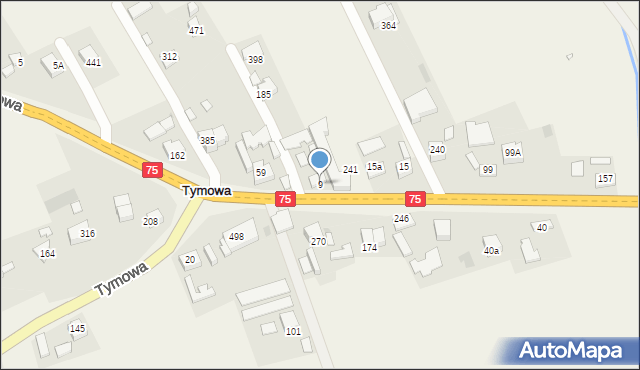 Tymowa, Tymowa, 9, mapa Tymowa