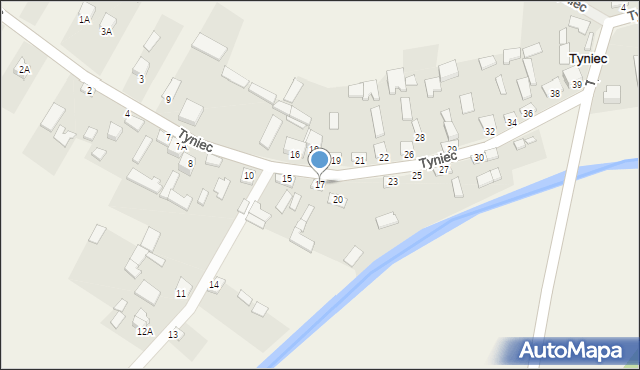 Tyniec, Tyniec, 17, mapa Tyniec