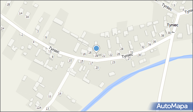 Tyniec, Tyniec, 19, mapa Tyniec