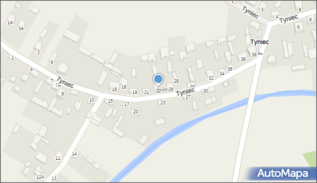 Tyniec, Tyniec, 22, mapa Tyniec