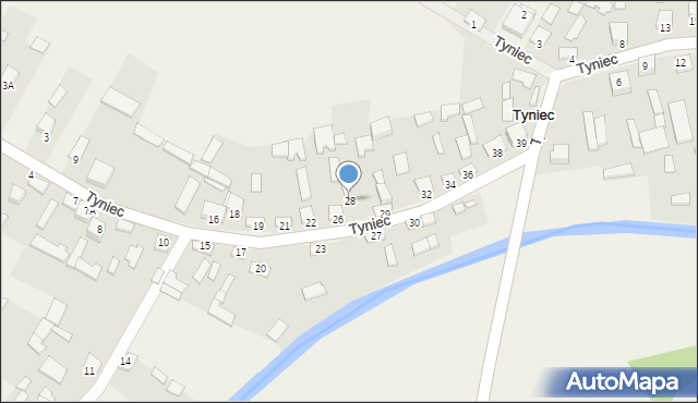 Tyniec, Tyniec, 28, mapa Tyniec