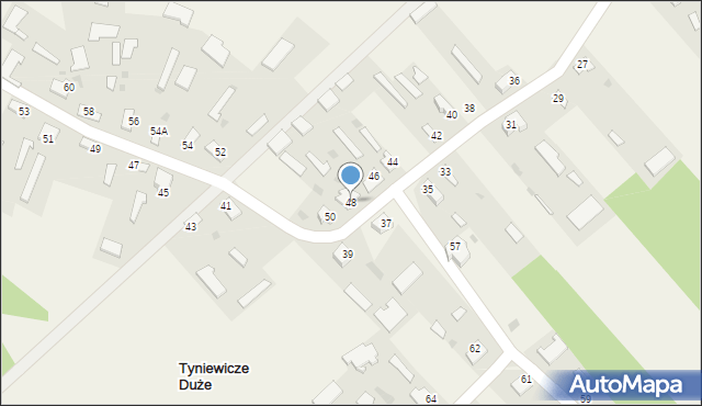 Tyniewicze Duże, Tyniewicze Duże, 48, mapa Tyniewicze Duże
