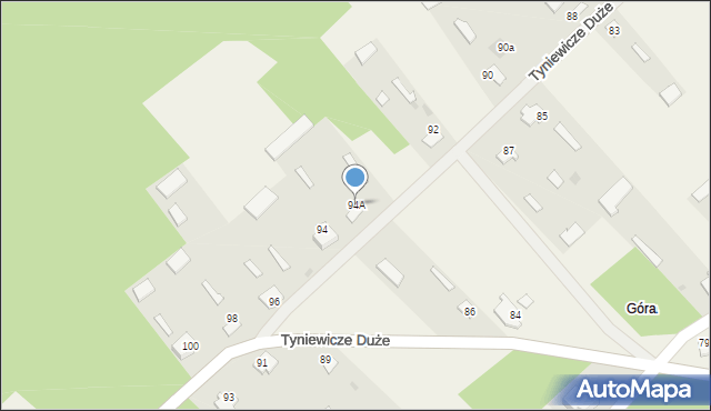 Tyniewicze Duże, Tyniewicze Duże, 94A, mapa Tyniewicze Duże