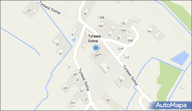Tyrawa Solna, Tyrawa Solna, 10a, mapa Tyrawa Solna