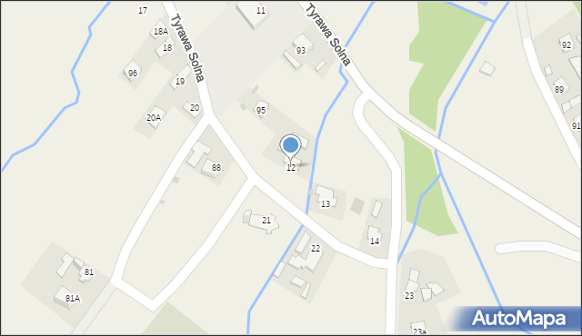 Tyrawa Solna, Tyrawa Solna, 12, mapa Tyrawa Solna