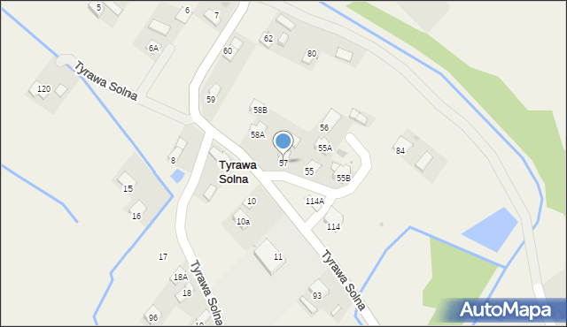 Tyrawa Solna, Tyrawa Solna, 57, mapa Tyrawa Solna