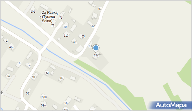 Tyrawa Solna, Tyrawa Solna, 63a, mapa Tyrawa Solna