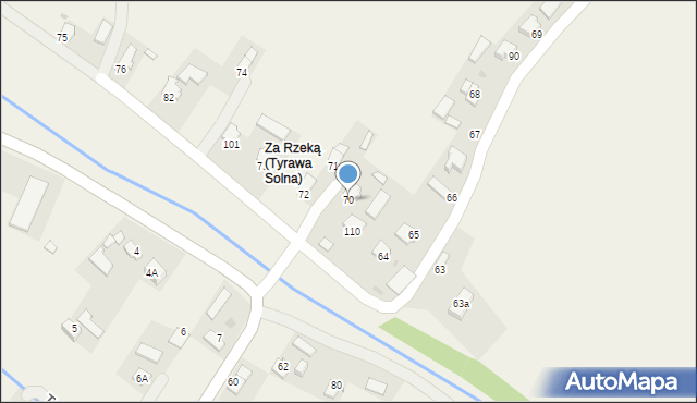 Tyrawa Solna, Tyrawa Solna, 70, mapa Tyrawa Solna