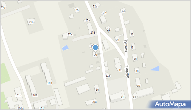 Tyrowo, Tyrowo, 29, mapa Tyrowo