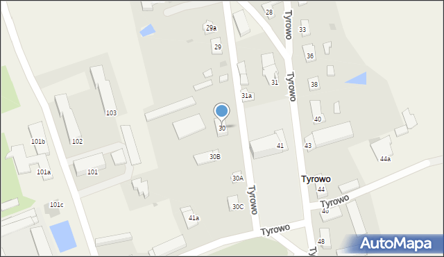 Tyrowo, Tyrowo, 30, mapa Tyrowo