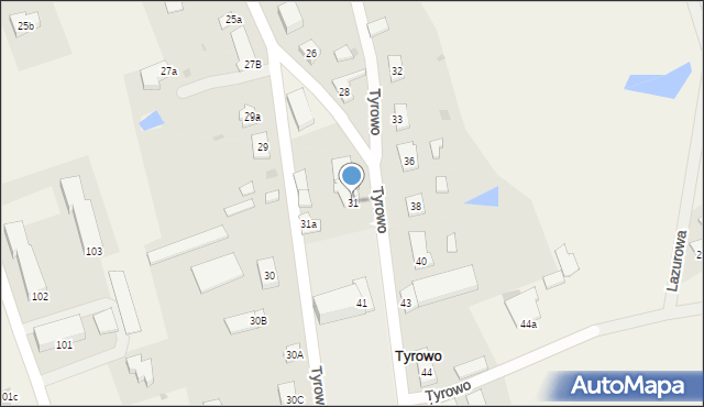 Tyrowo, Tyrowo, 31, mapa Tyrowo