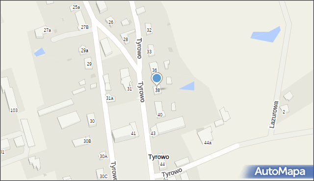 Tyrowo, Tyrowo, 38, mapa Tyrowo