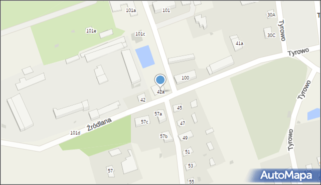 Tyrowo, Tyrowo, 42a, mapa Tyrowo