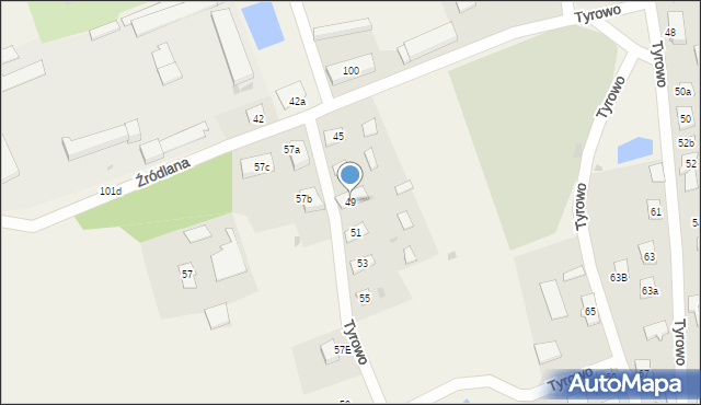 Tyrowo, Tyrowo, 49, mapa Tyrowo