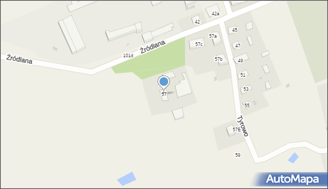 Tyrowo, Tyrowo, 57, mapa Tyrowo