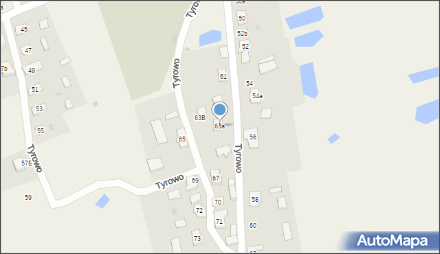 Tyrowo, Tyrowo, 63a, mapa Tyrowo