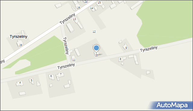 Tyrszeliny, Tyrszeliny, 10, mapa Tyrszeliny