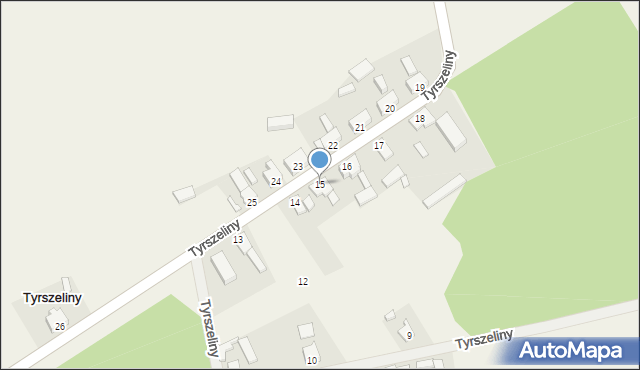 Tyrszeliny, Tyrszeliny, 15, mapa Tyrszeliny