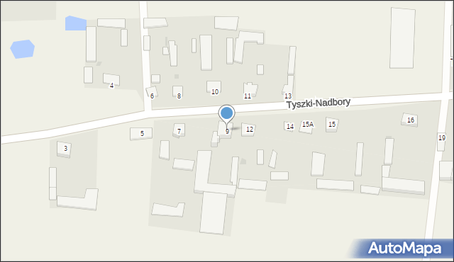 Tyszki-Nadbory, Tyszki-Nadbory, 9, mapa Tyszki-Nadbory