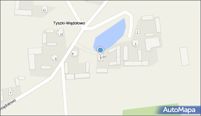 Tyszki-Wądołowo, Tyszki-Wądołowo, 4, mapa Tyszki-Wądołowo