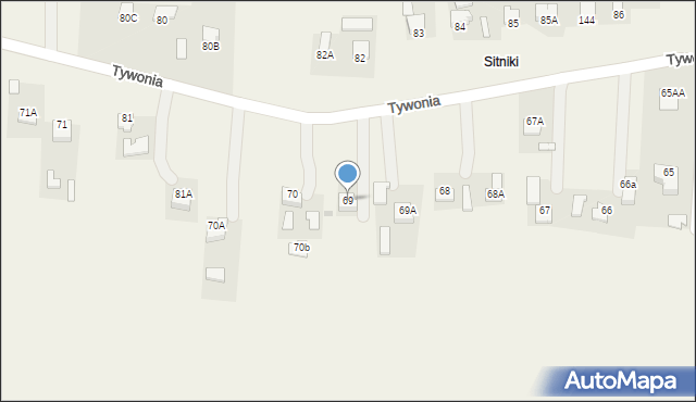 Tywonia, Tywonia, 69, mapa Tywonia