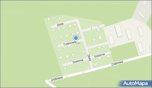 Ustronie, Tytanowa, 1, mapa Ustronie