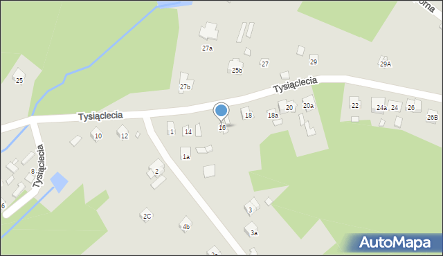 Wąchock, Tysiąclecia, 16, mapa Wąchock