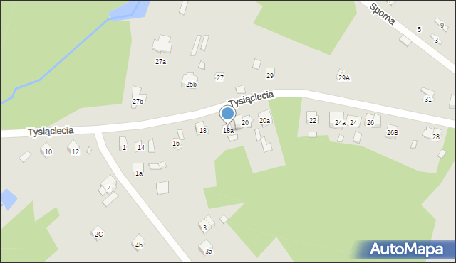 Wąchock, Tysiąclecia, 18a, mapa Wąchock