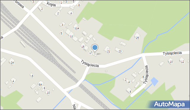 Wąchock, Tysiąclecia, 19, mapa Wąchock