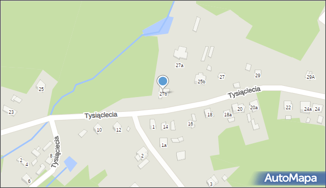 Wąchock, Tysiąclecia, 27b, mapa Wąchock