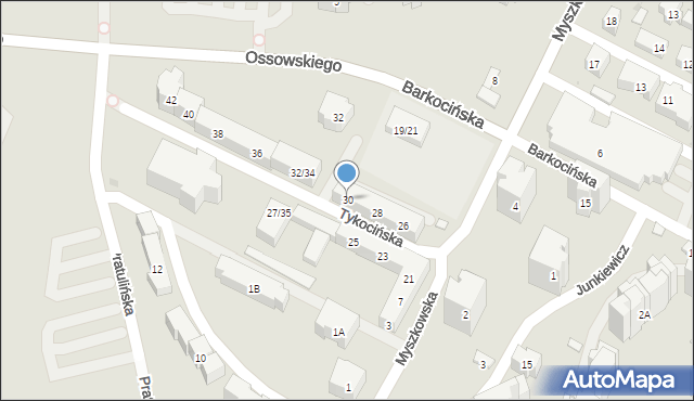 Warszawa, Tykocińska, 30, mapa Warszawy