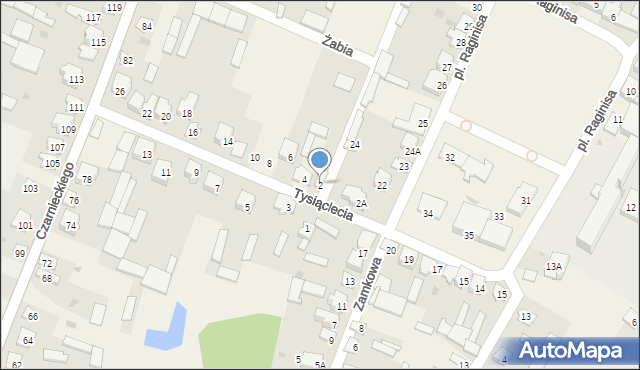 Wizna, Tysiąclecia, 2, mapa Wizna