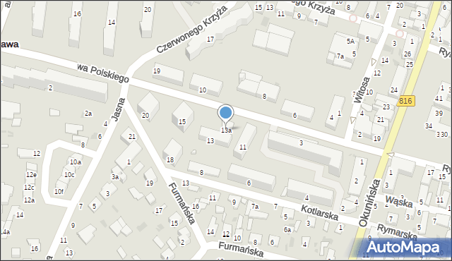 Włodawa, Tysiąclecia Państwa Polskiego, 13a, mapa Włodawa