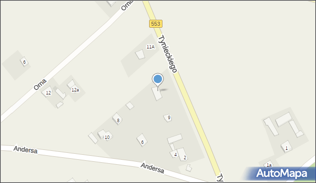 Wybcz, Tynieckiego Z., ks., 11, mapa Wybcz