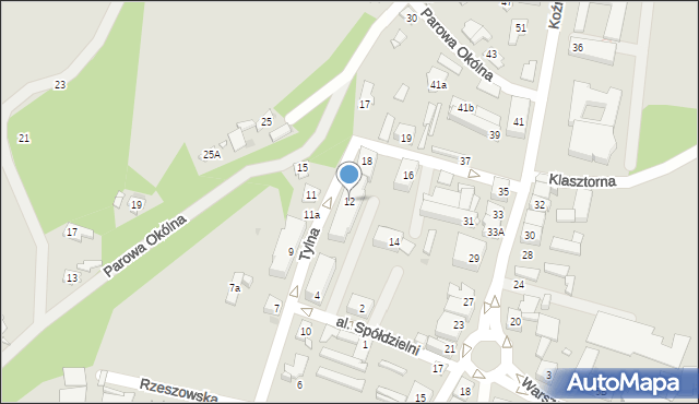 Zakroczym, Tylna, 12, mapa Zakroczym