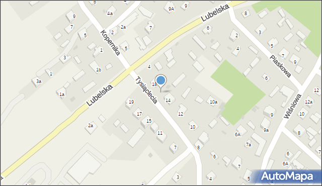 Zarzecze, Tysiąclecia, 16, mapa Zarzecze