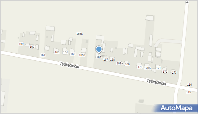 Żyrzyn, Tysiąclecia, 166, mapa Żyrzyn
