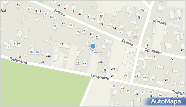 Żyrzyn, Tysiąclecia, 27, mapa Żyrzyn