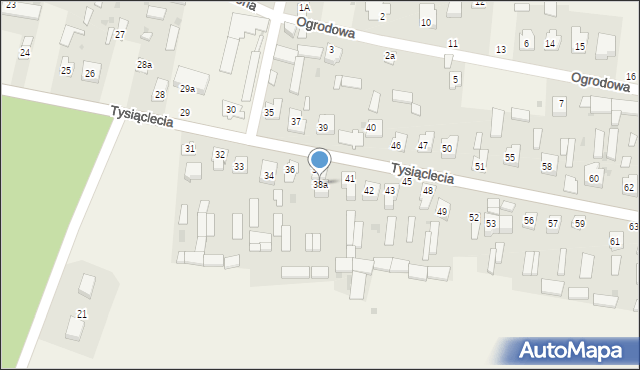 Żyrzyn, Tysiąclecia, 38a, mapa Żyrzyn