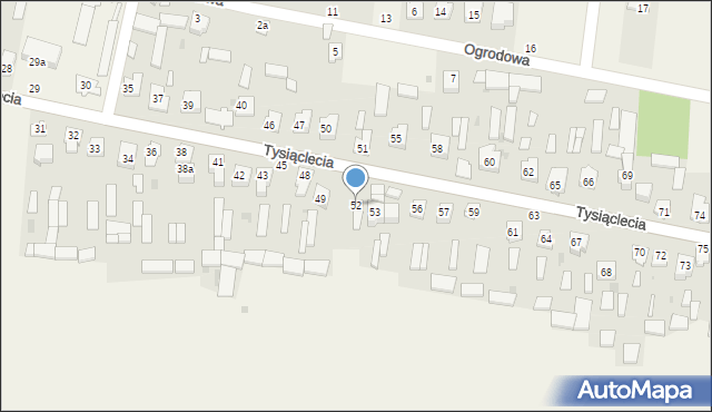 Żyrzyn, Tysiąclecia, 52, mapa Żyrzyn