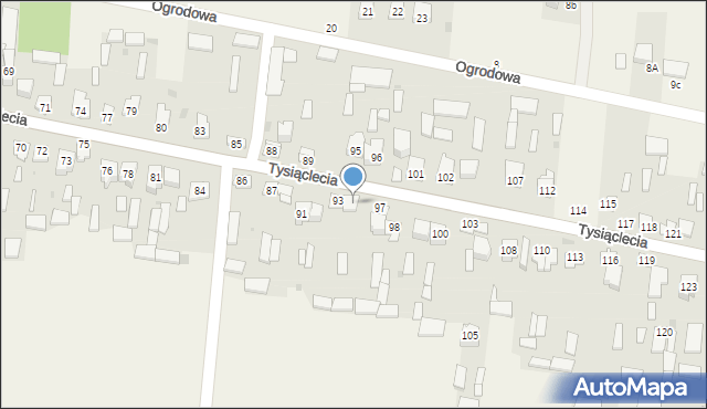 Żyrzyn, Tysiąclecia, 94, mapa Żyrzyn