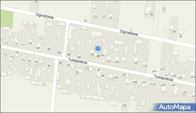 Żyrzyn, Tysiąclecia, 96, mapa Żyrzyn